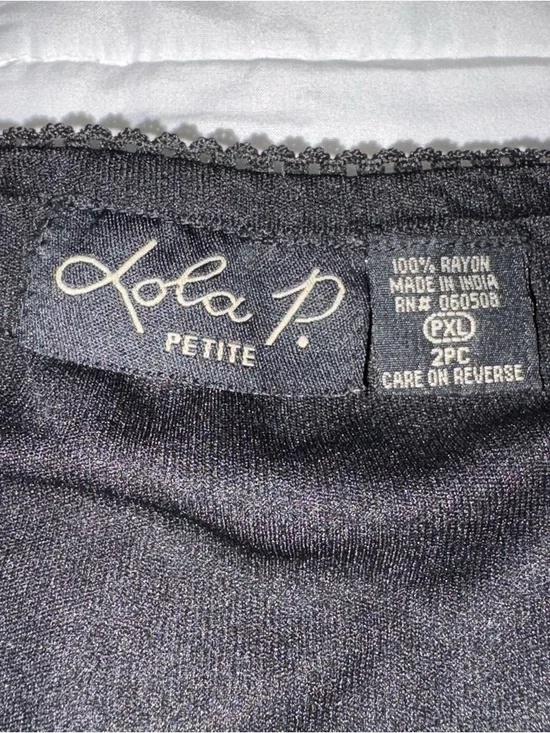 Vintage Lola P. Petite Floral Midi Skirt 90s Boho Whimsigoth Red Black - Picture 2 of 4